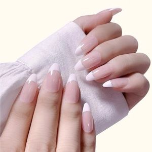 Black Long Coffin Press On Nail 24 PCs